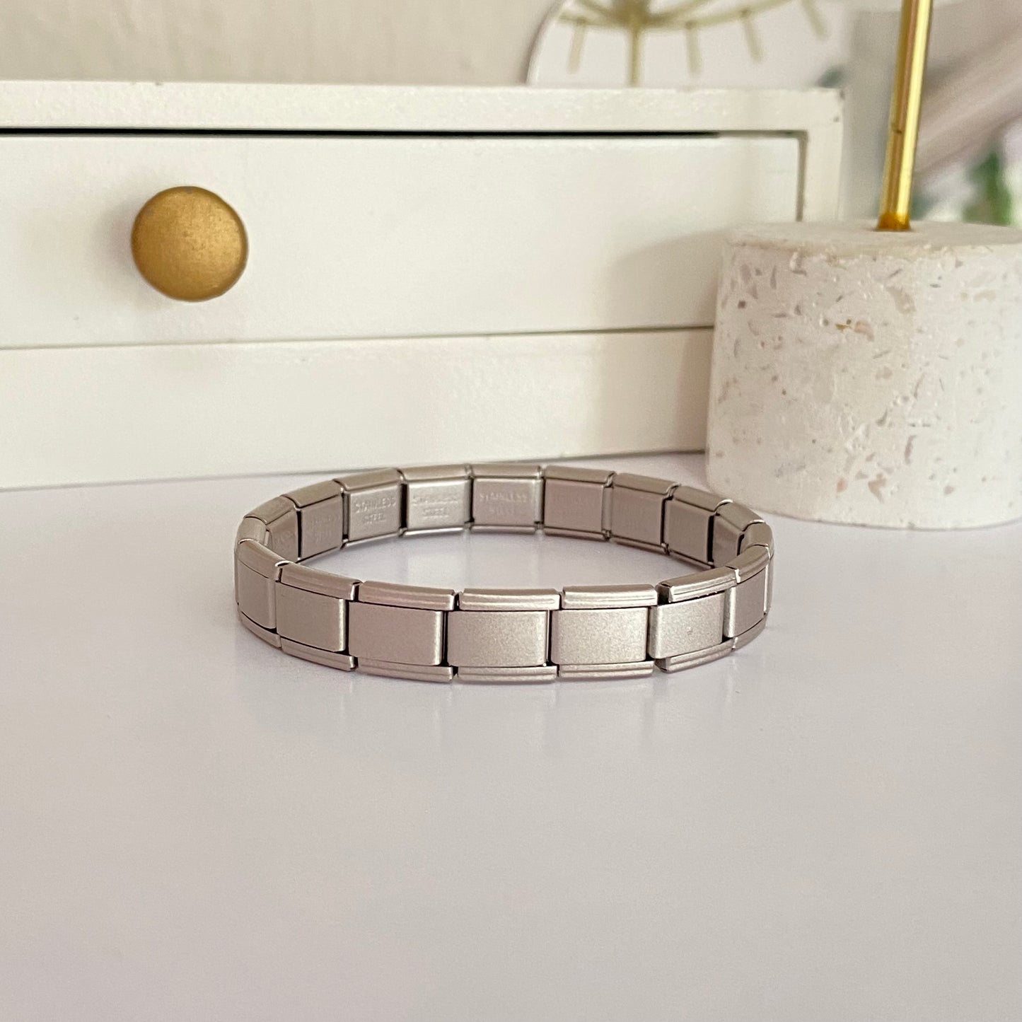 Pulsera Italiana Gris acero