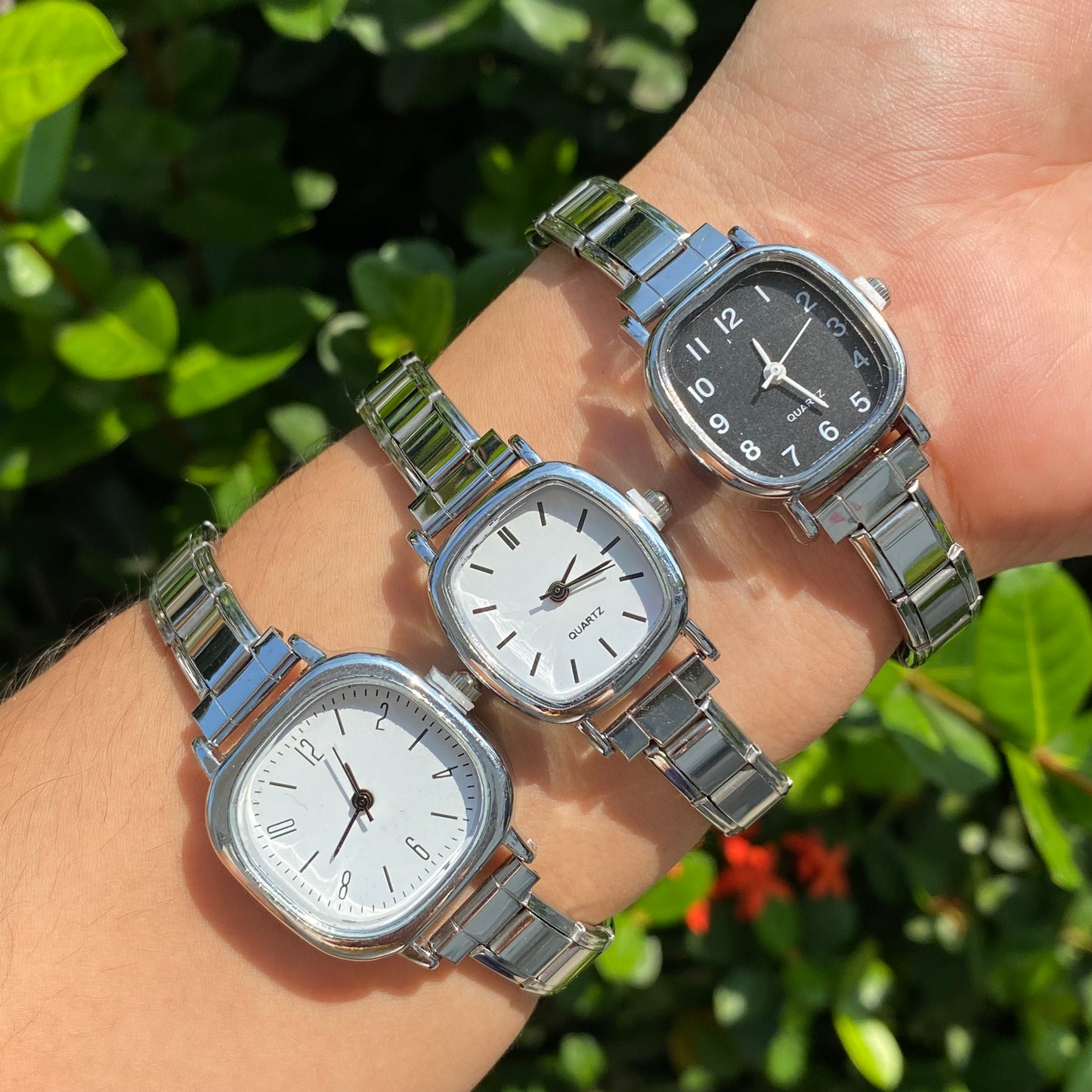 Reloj Italiano Cuadrado acero