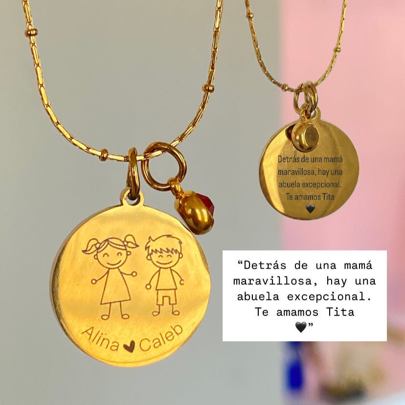 Collar Redondo Personalizado edición ¨MAMÁ¨