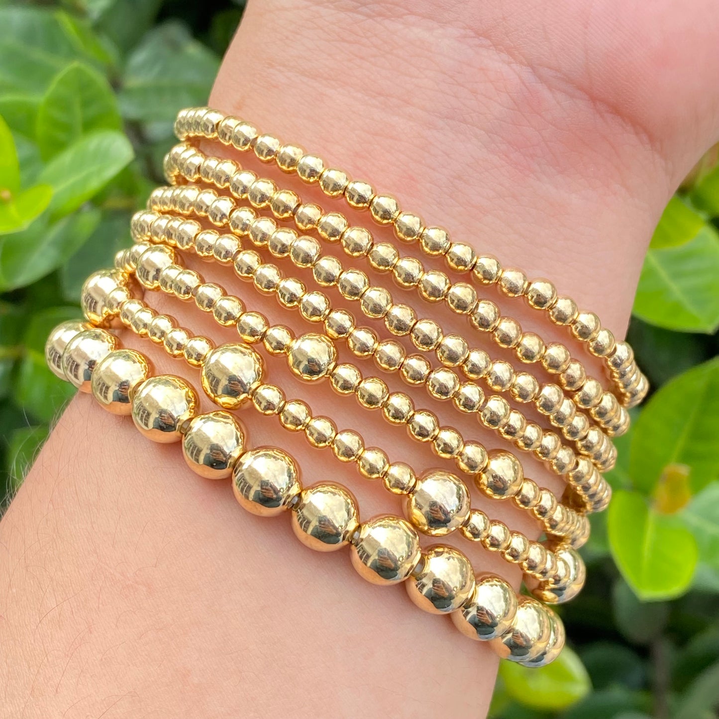 Pulseras doradas set/chapa