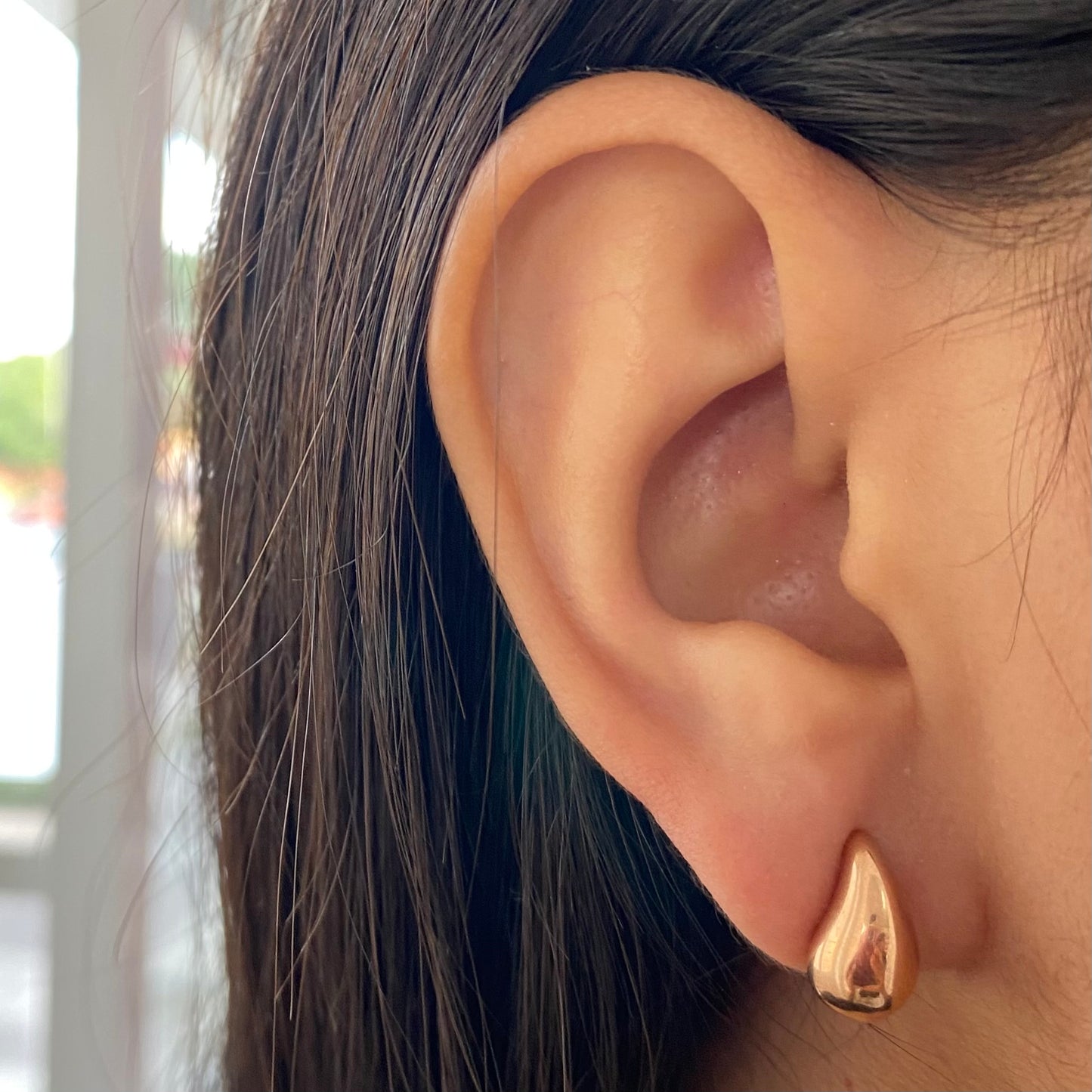 Aretes gota chico acero
