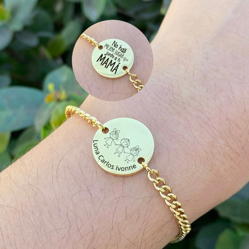 Pulsera Redonda Personalizada edición ¨MAMÁ¨