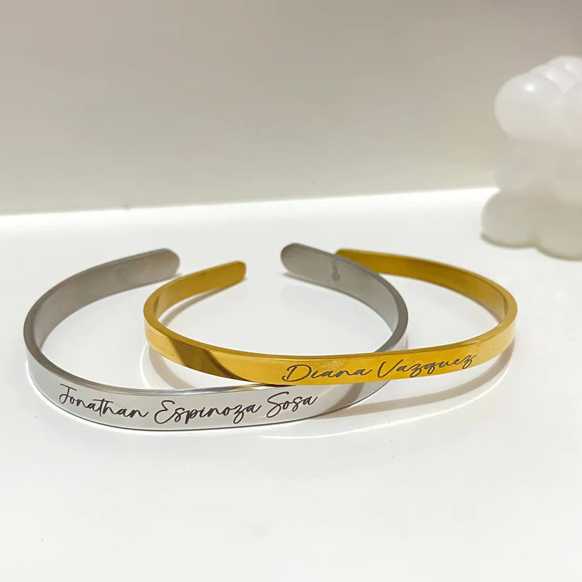 Set de Brazaletes Personalizados para pareja (6 y 9 mm)
