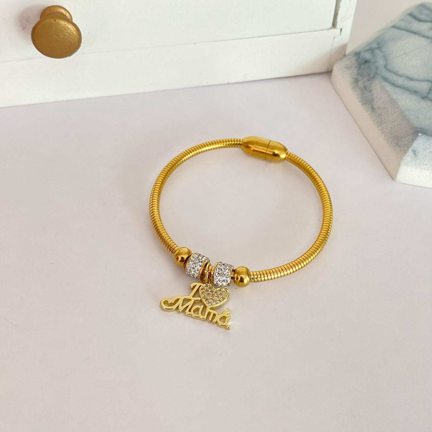 Brazalete mamá cristales