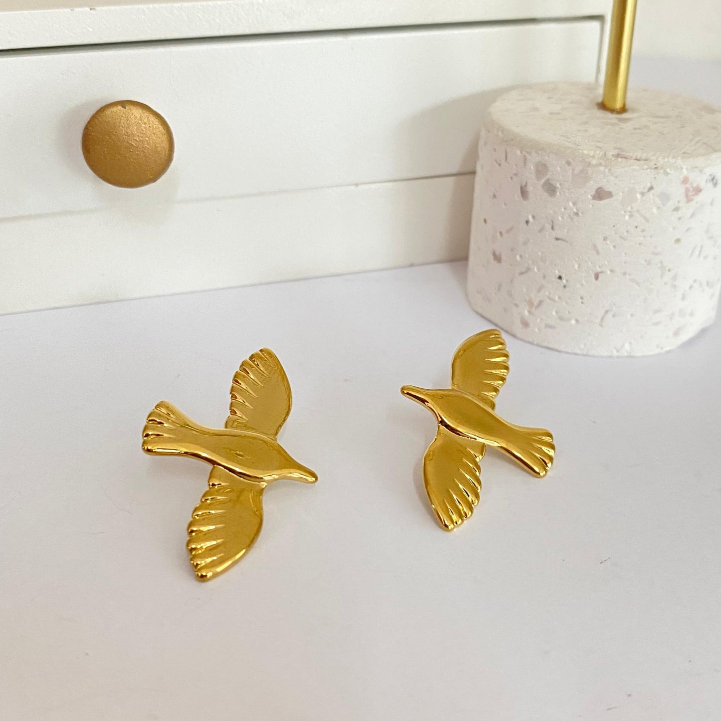 Aretes Golondrina acero