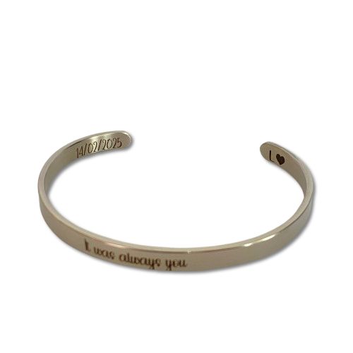 Set de Brazaletes Personalizados para pareja (3 y 6 mm)