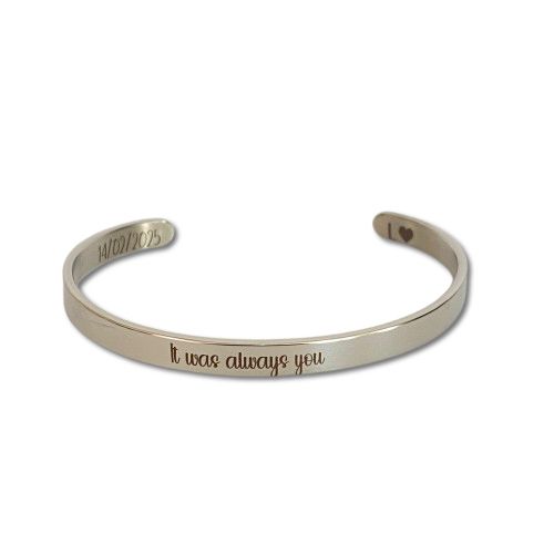 Set de Brazaletes Personalizados para pareja (3 y 6 mm)