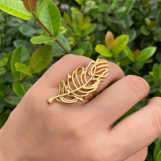 Anillo Hoja acero