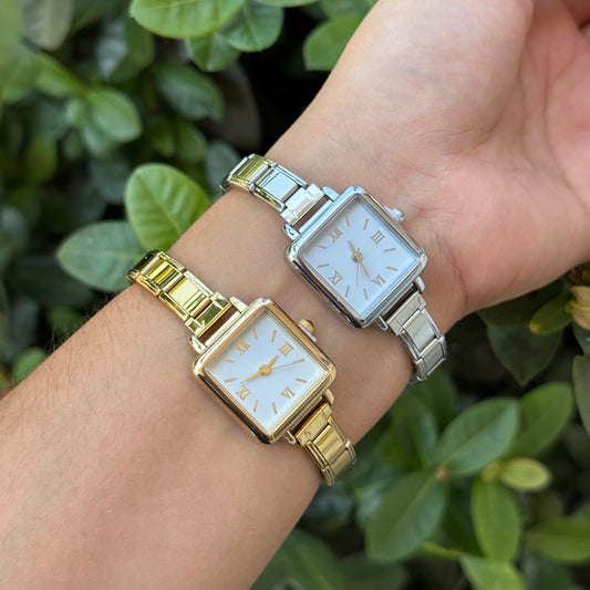 Reloj Cuadrado Italiano Acero