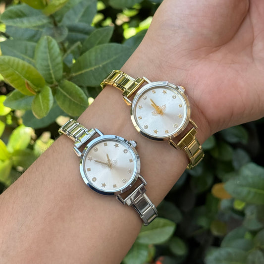 Reloj Italiano Redondo Abeja acero