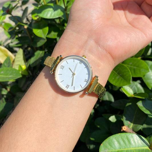 Reloj italiano Redondo Blanco acero