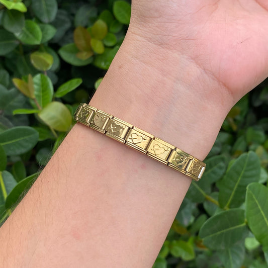 Pulsera Italiana Corazón flecha