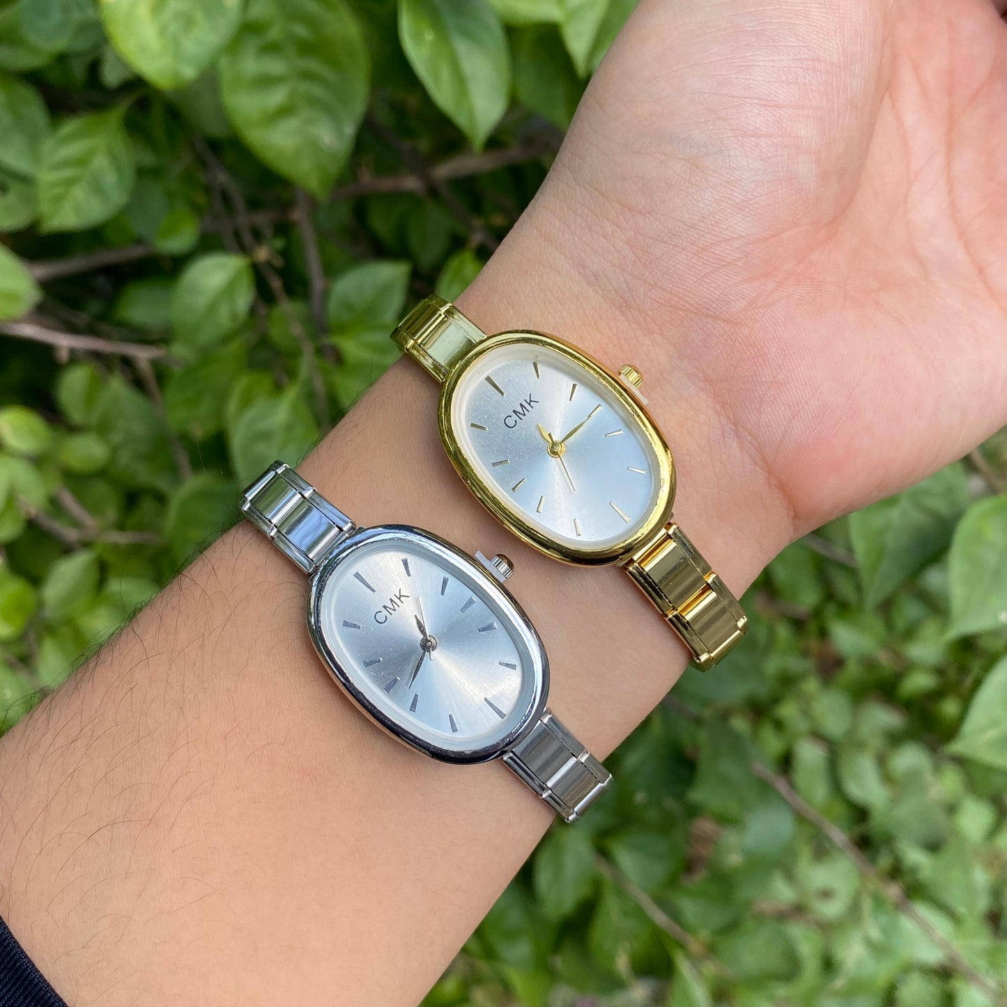 Reloj Ovalado italiano acero