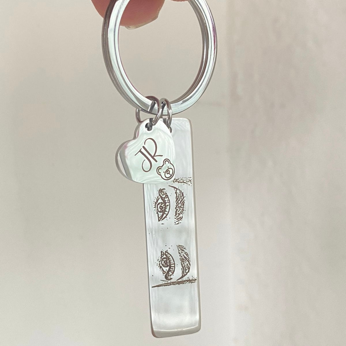 Llavero Rectángular Dije Corazón