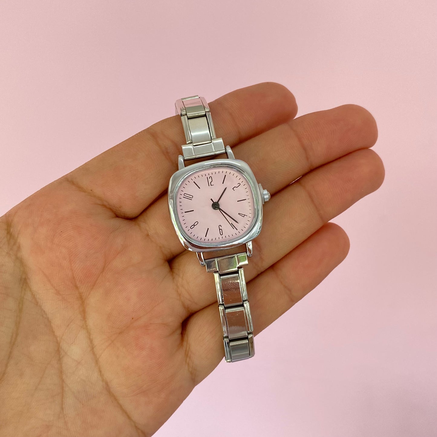 Reloj Cuadrado Italiano Acero