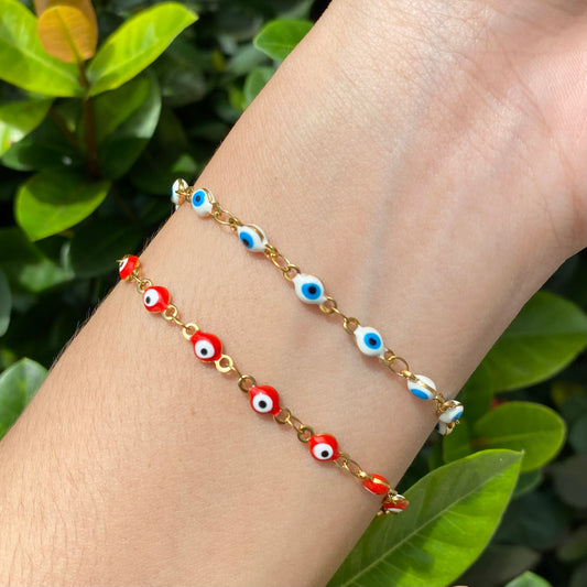 Pulsera de ojitos acero