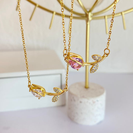 Collar Rosa Acero