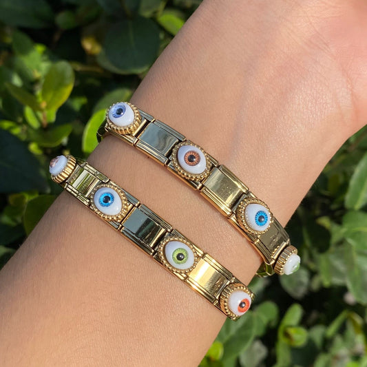 Pulsera italiana ojitos