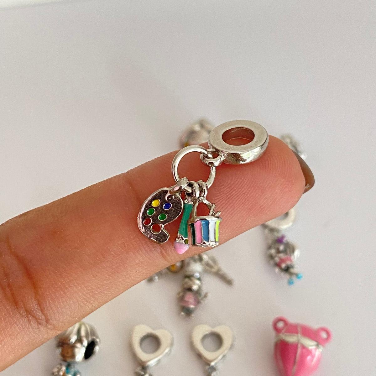 Charm inspo Pandora Silver love🦢🎀