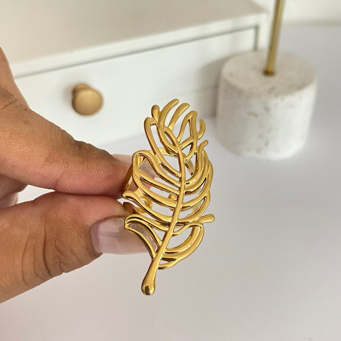 Anillo Hoja acero