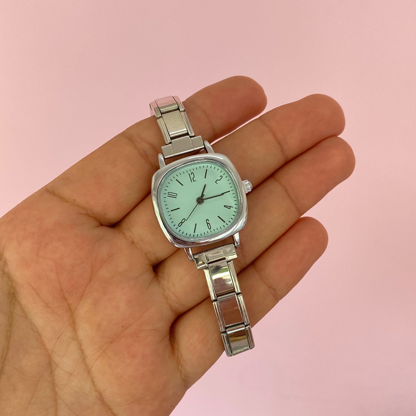 Reloj Cuadrado Italiano Acero