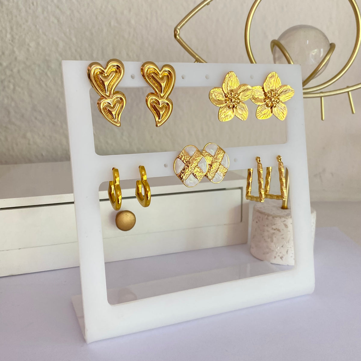 Set de Aretes 5 piezas acero2