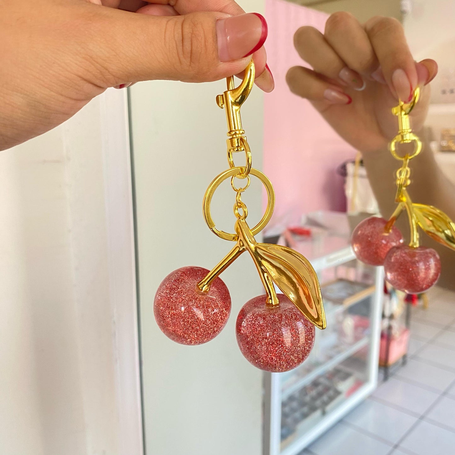 Llavero Cereza Rosa