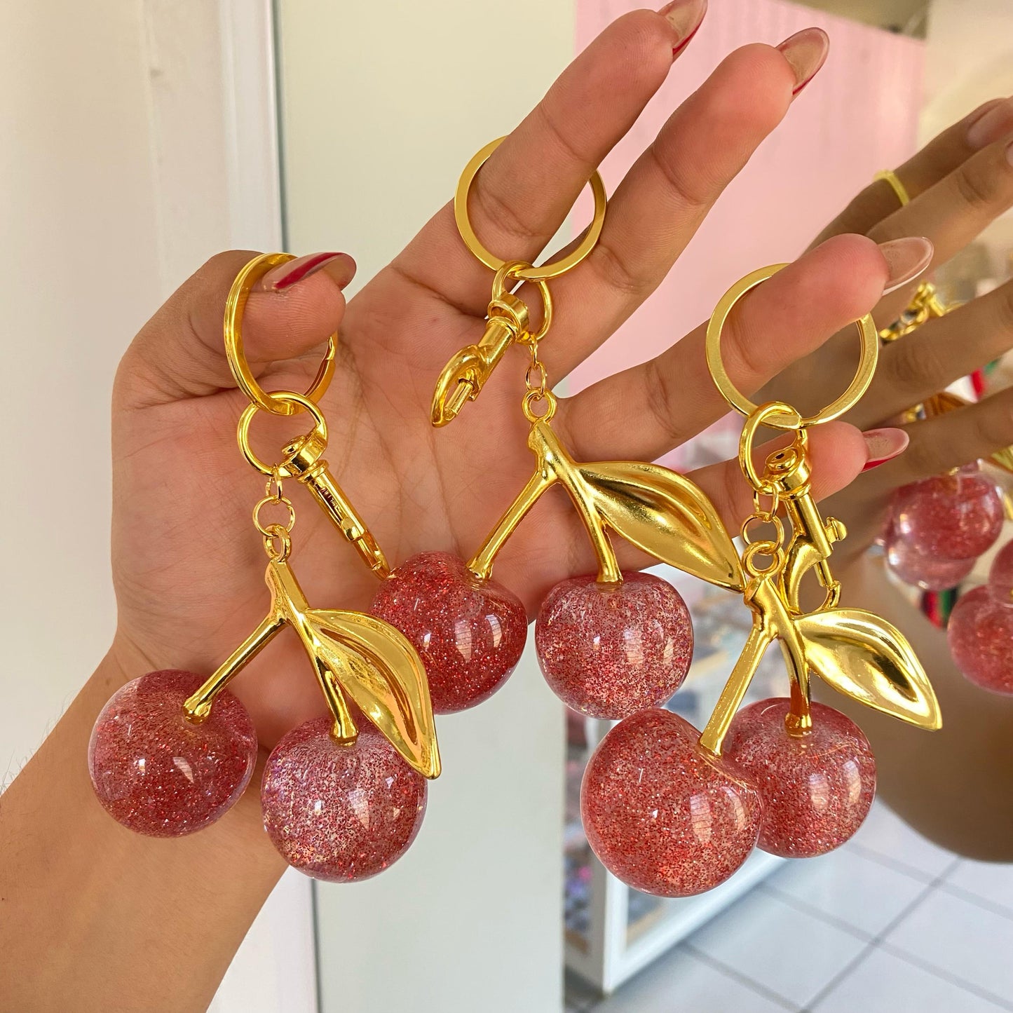 Llavero Cereza Rosa