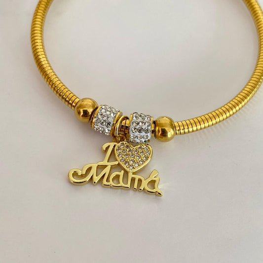 Brazalete mamá cristales