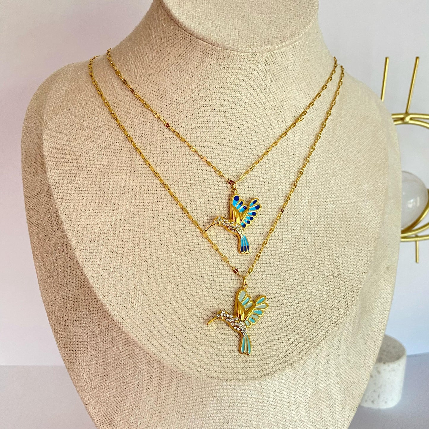 Collar Colibrí Acero