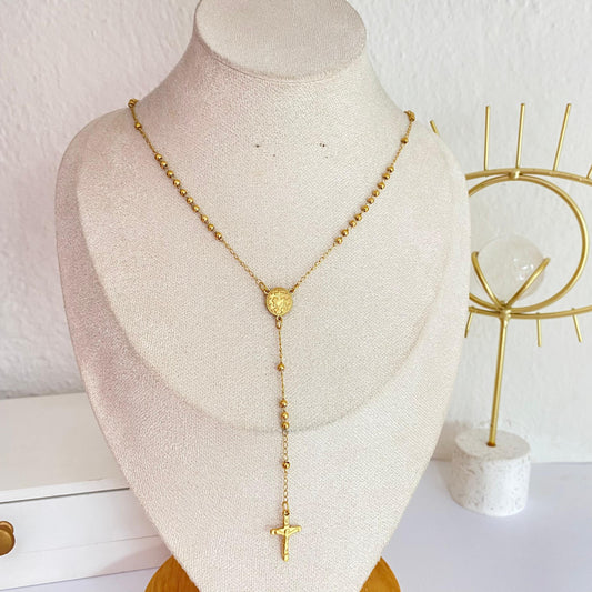 C7587 acero/rosario/dorado