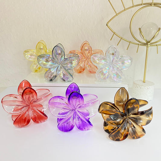 Pinza flor Transparente