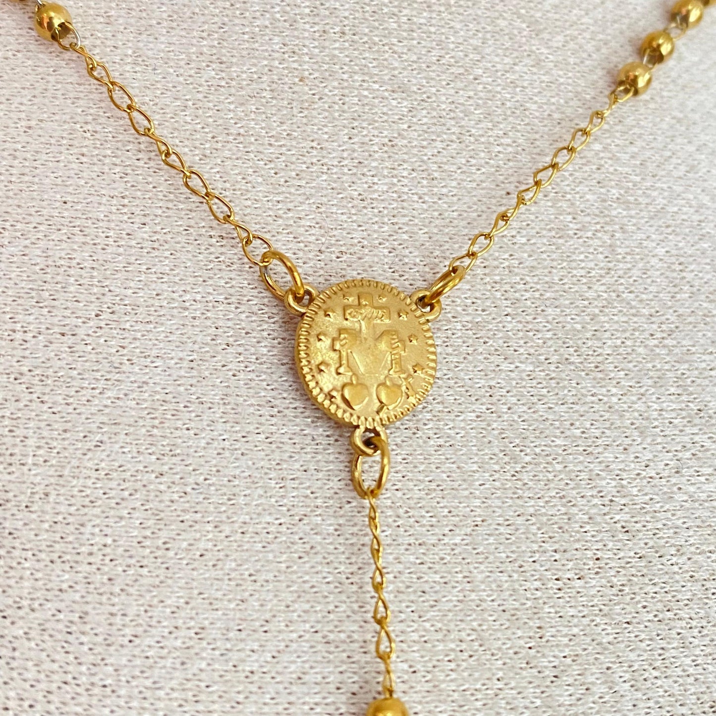 C7587 acero/rosario/dorado