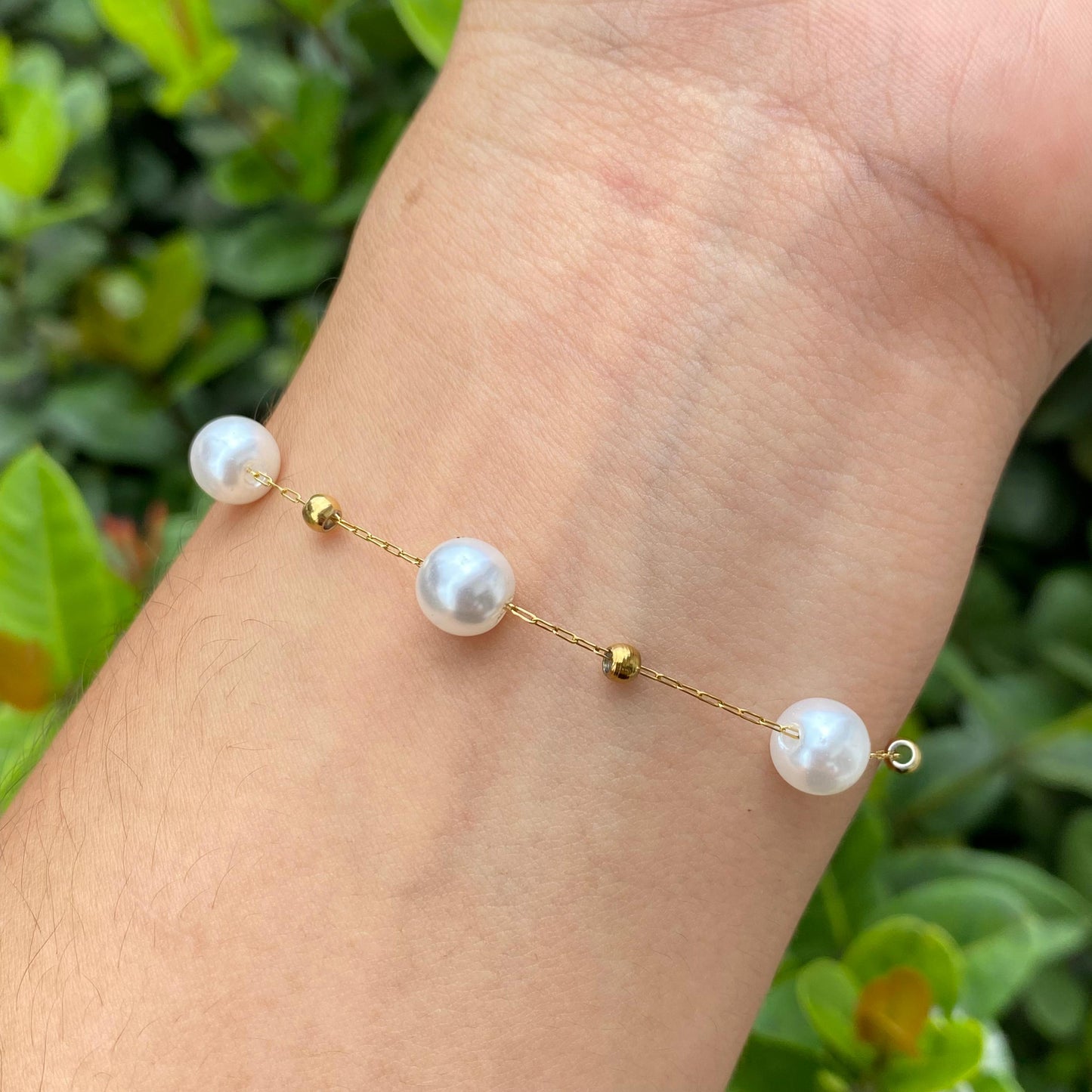 Pulsera Perlas Acero
