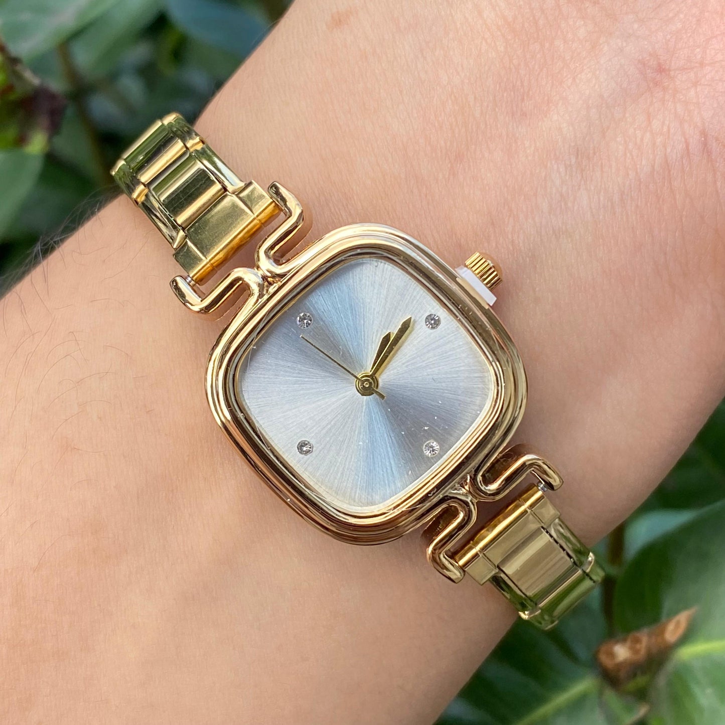 Reloj Italiano Cuadrado Blanco acero