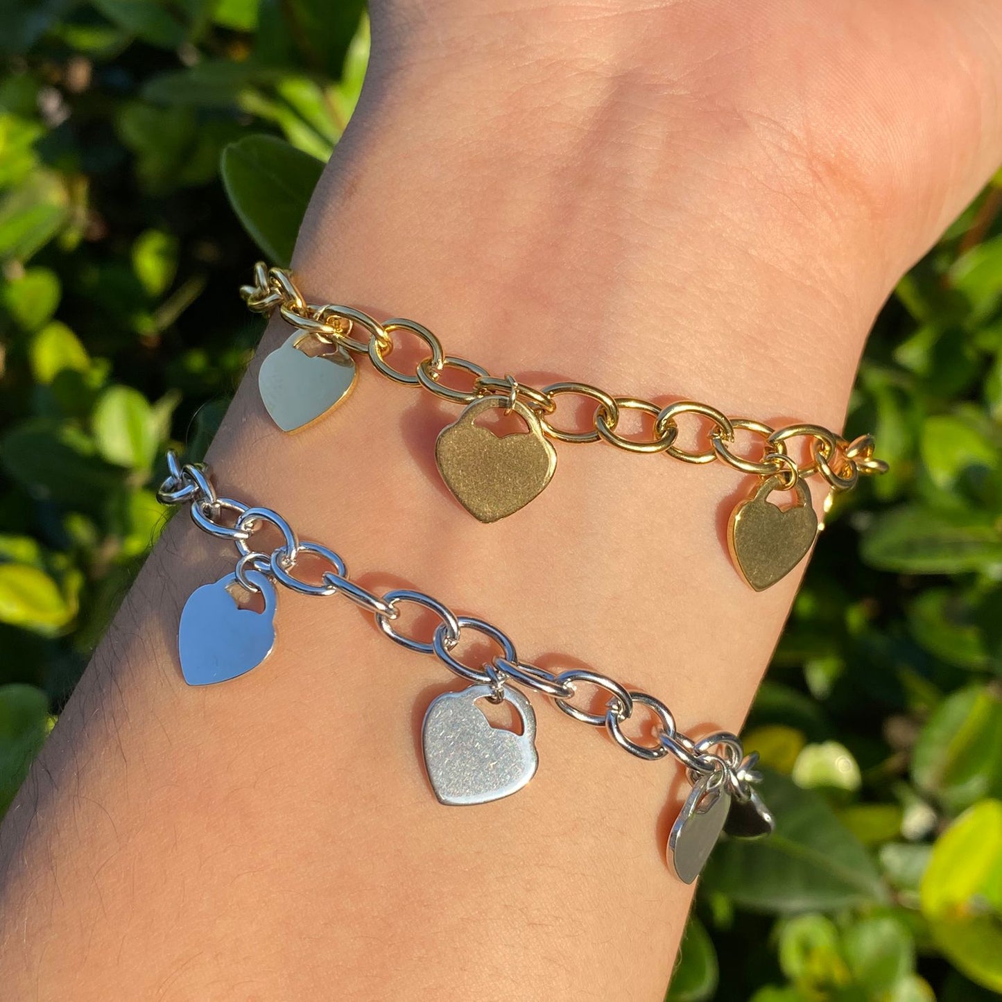 Pulseras Dijes de Corazón Personalizado