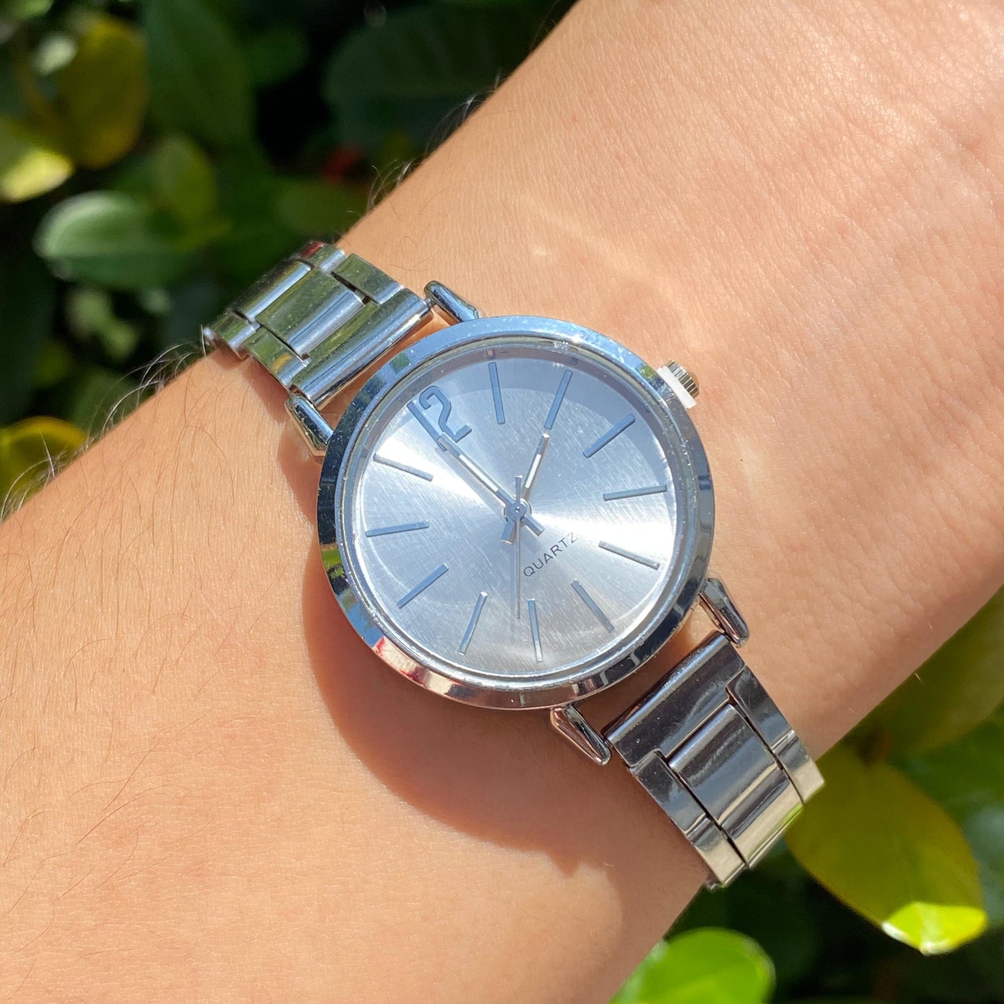 Reloj Redondo Plateado