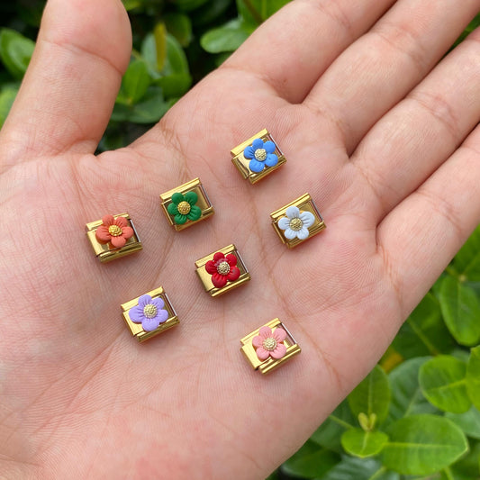 Charm Dorado Flor