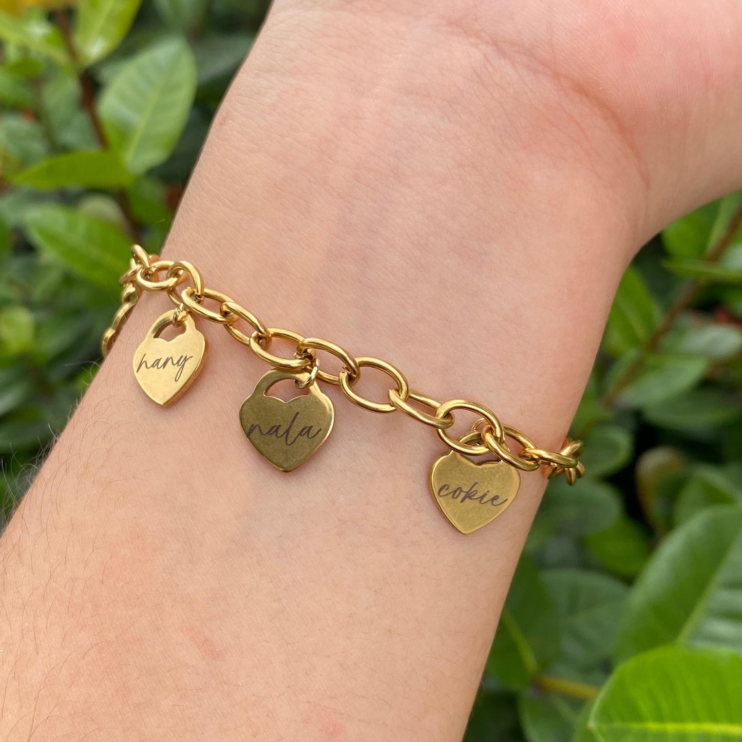 Pulseras Dijes de Corazón Personalizado