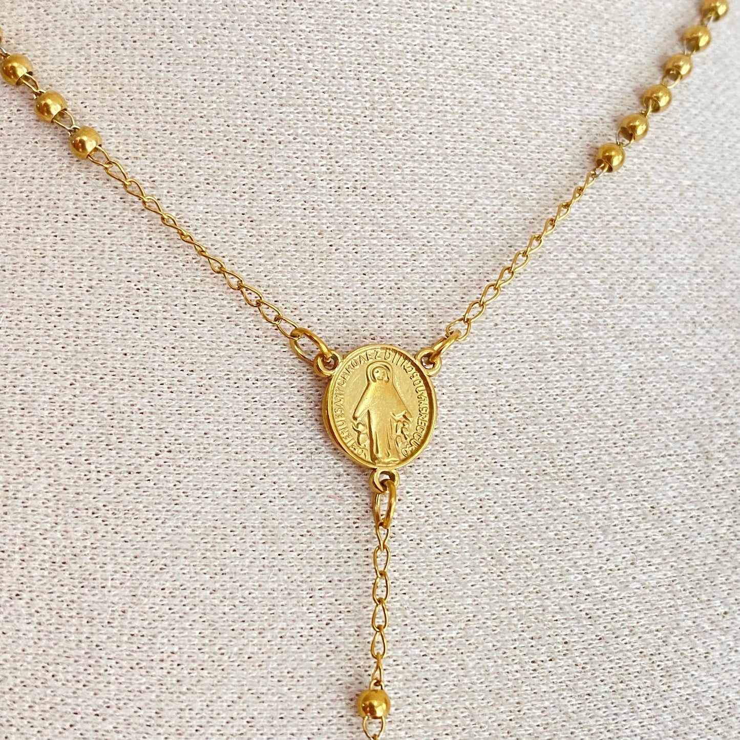 C7587 acero/rosario/dorado